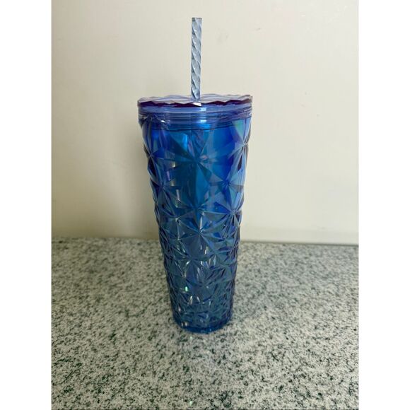 Starbucks 2023 Holiday Cold Cup Tumbler 24 Oz Iridescent Prism Purple - Picture 2 of 6